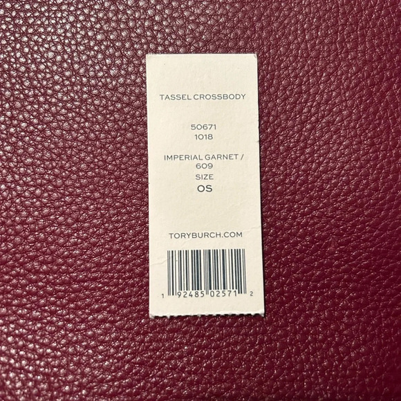 Tory Burch Tassel Crossbody purse,  Garnet - Picture 3 of 7